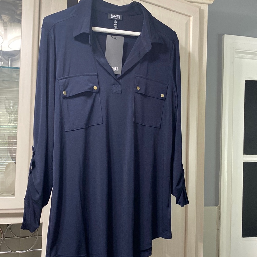 JONES NEW YORK NAVY BLUE TOP